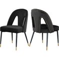 thumbnail image 1 of Meridian Furniture Akoya Velvet Dining Chair, Black (Set of 2), 1 of 6