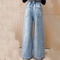 thumbnail image 6 of KVPLBQFD Girls Baggy Jeans Elastic Waist Casual Denim Pants for Kids Distressed Washed Denim Jeans Tween Trendy Loose Fit Trousers Girl Spring Summer Clothes, 6 of 10