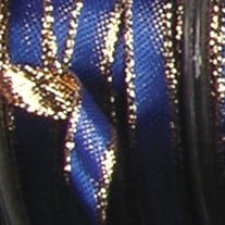 The Ribbon People Blue and Gold Solid Woven Wired Craft Ribbon 0.75" x 54 Yards