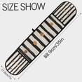 thumbnail image 3 of Yayeee Double Oven Mitt Kitchen Heat Resistant Baking 35" x7" Quilted Glove, Black Abstract Stripes, 3 of 6