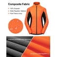 thumbnail image 4 of INBIKE Women's Cycling Jacket Biking Running Windbreaker Thermal Fleece Lined Reflective Coat Winter Orange Medium, 4 of 7