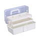 thumbnail image 5 of Caja de almacenamiento de 3 niveles, plegable, con compartimentos, para arte, maleta, portátil Blanco, 5 of 9