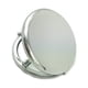 thumbnail image 1 of EeaseMX Espejo de bolsillo plegable compacto y portátil, de doble cara, redondo, de metal, para maquillaje (plateado), 1 of 8