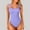Purple, variant on LADIGASU Women Solid Print Swimwear Push-Up Swimsuit Bathing Suit