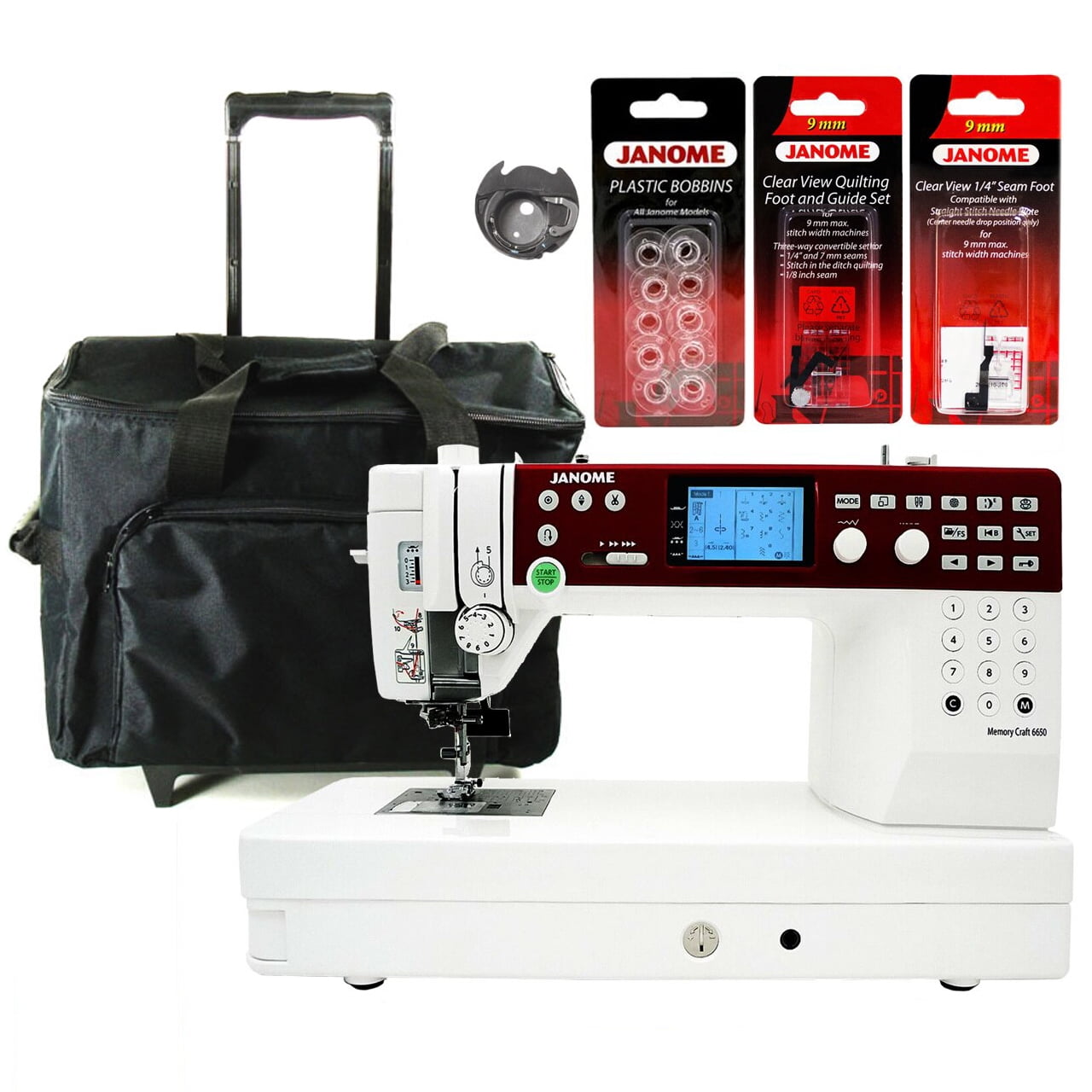 Janome MC6650 Sewing and Quilting Machine with Bonus Bundle Walmart