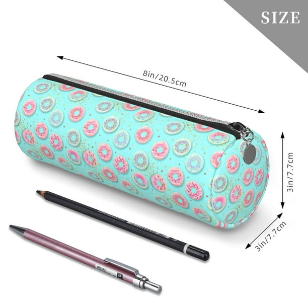 Kdxio Colorful Sweet Donuts Print Leather Pencil Case for School