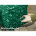 thumbnail image 6 of Covermates Keepsakes Rolling Treasurekeeper Storage Bag - Carrying Handles, ID Window, Dual Wheels - Holiday Storage, Green Snowflake, 6 of 8
