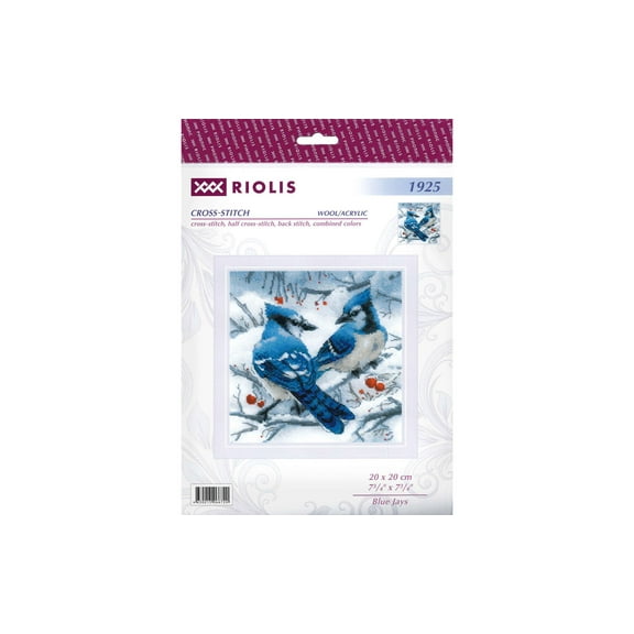 Riolis Cross Stitch Kit Blue Jays