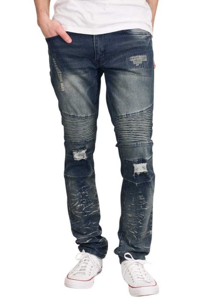 REASON BRAND Skinny Fit Mulberry Moto Jeans - Walmart.com