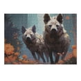 thumbnail image 2 of Awypu Hyenas, Forest, Flowers Wooden Jigsaw Puzzle Gift for Family Friends 300 PCS, 2 of 4