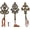 Gold With Black, variant on Comfify Shabby Chic Decorative Wall Hooks - Set of 3 - Cast Iron French Country Wall Decor - Farmhouse Hangers for Coats, Purses and More - Rustic White