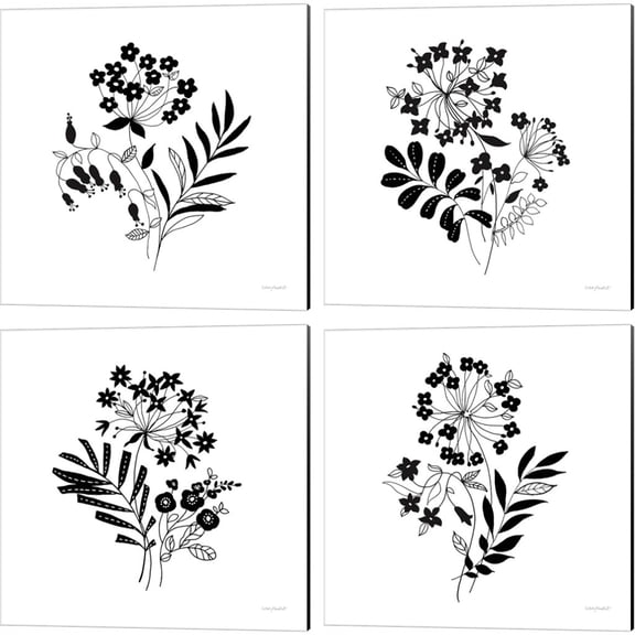 Great Art Now Night & Day by Lisa Audit 4 Piece Canvas Art Set Each 14"W x 14"H