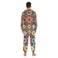 thumbnail image 4 of FORMRS Onesies Pajama for Adults Unisex Hoodie Winter Jumpsuit One Piece Sleepwear, Sizes S-2XL, Colorful Floral Pattern, 4 of 7