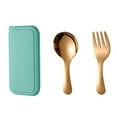thumbnail image 2 of Reusable Travel Utensils Set with Case, Portable Spoons Cutlery, Ergonomic Handle Stainless Steel Tableware for Kids Adults Travel Picnic Camping Utensils, 2 of 9