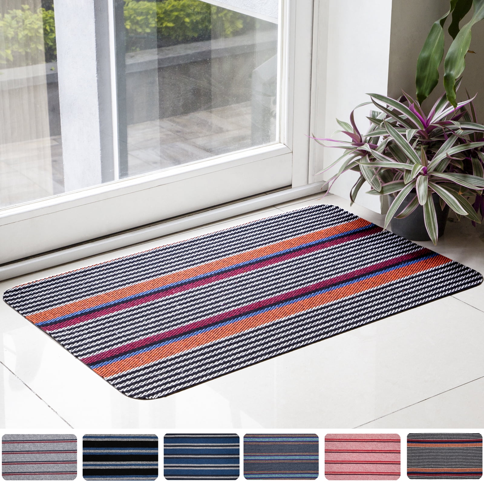 Petate Door Mat Traditional Mexican Woven Front Door Mat, Washable