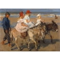 thumbnail image 2 of Isaac Israëls 18x14 Gold Ornate Wood Frame and Double Matted Museum Art Print Titled - Donkey Rides on the Beach (C. 1890 - C. 1901), 2 of 4