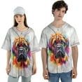 thumbnail image 4 of Watercolor Drip Mastiff Pop Art Colorful Portrait Artwork All Over Print 3D Baseball Shirt Mastiffs Dog Lover Gifts Idea Softball Sport - 01009, 4 of 6