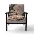 thumbnail image 4 of Designart "Botanical Leaf in Artistic Detail IV" Pink Floral Ferns Upholstered Accent Chair - Traditional Arm Chair For Living Room, 4 of 5