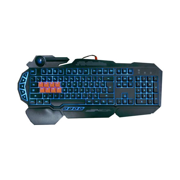Bloody B318 8-Key Light Strike (LK) Semi Optical Mechanical Gaming Keyboard – 9 Dedicated Macro Keys - 3 Color LED Backlit – 8 LK Black Switch