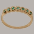 thumbnail image 3 of LBG British Made 14k Rose Gold ring with Natural Emerald Womens Eternity Ring - 33 size options - Size 11, 3 of 9