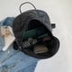 thumbnail image 4 of Mochilas para Mujer de nailon acolchada a la moda con diseño de rombos escolar grande con cremallera (negro) Tmvgtek Para estrenar, 4 of 9