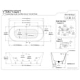 thumbnail image 5 of Kingston Brass VTDE713223T 71" Acrylic Oval Double Ended Freestanding Tub with Drain, Glossy White, 5 of 10