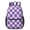 Purple and White, variant on Purple and White Checkered Pattern 17" School Backpacks for Teens,Waterproof Oxford Fabric,S-Shape Padded Straps for School,Travel,Hiking,Camping