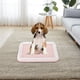 thumbnail image 5 of Bandeja de entrenamiento para ir al baño para perros de 47 x 35 cm, malla antideslizante extraíble, bandeja de entrenamiento para ir al baño, esquiner Rosa, 5 of 9
