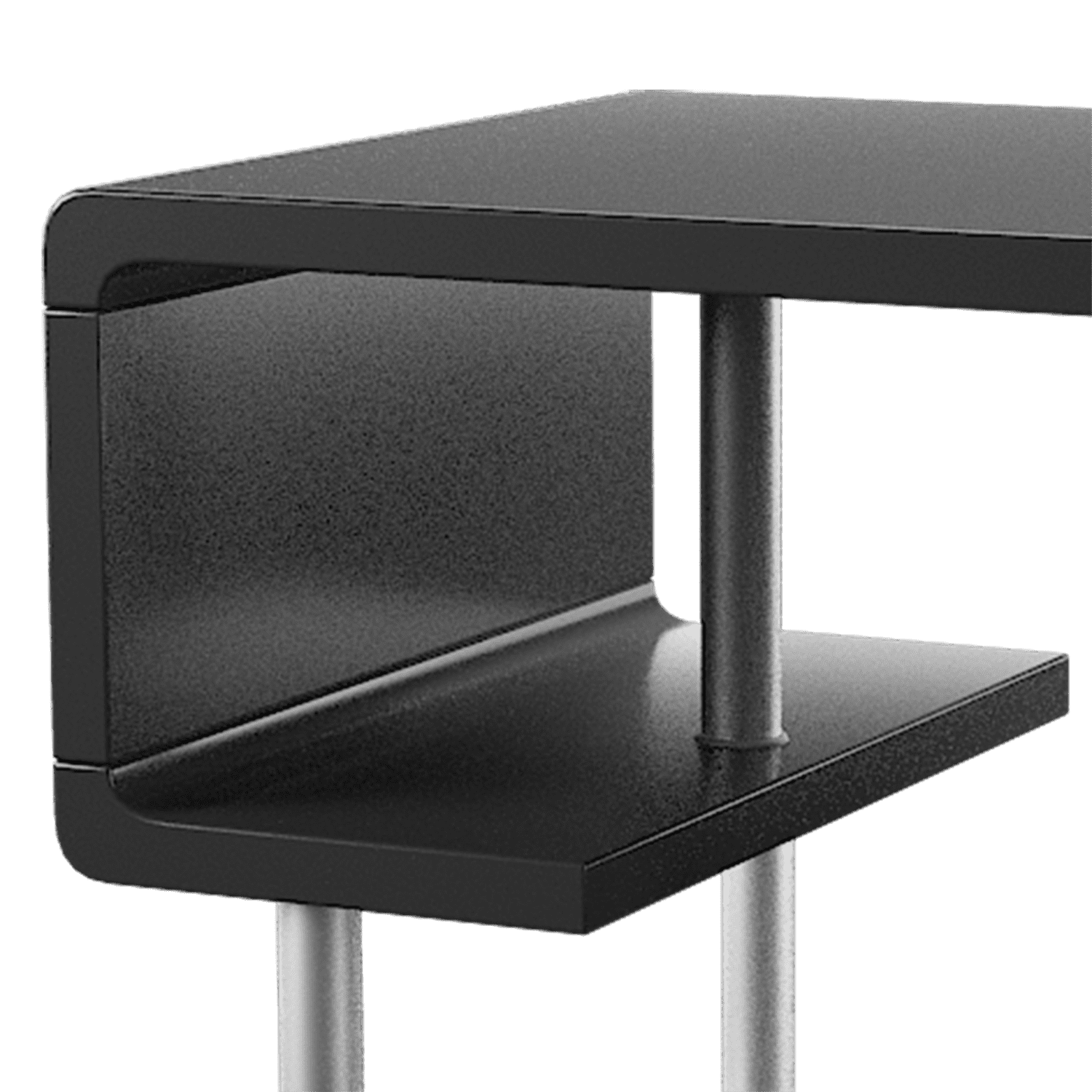 Furniture of America Locke Storage End Table, Glossy Black