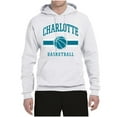 thumbnail image 2 of Wild Bobby City of Charlotte Basketball Fantasy Fan Sports Unisex Hoodie Sweatshirt, White, Large, 2 of 5