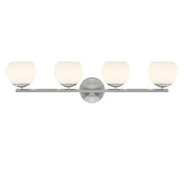Designers Fountain Moon Breeze 4 Light Polished Nickel Bathroom Vanity Light Fixture, D251H-4B-PN