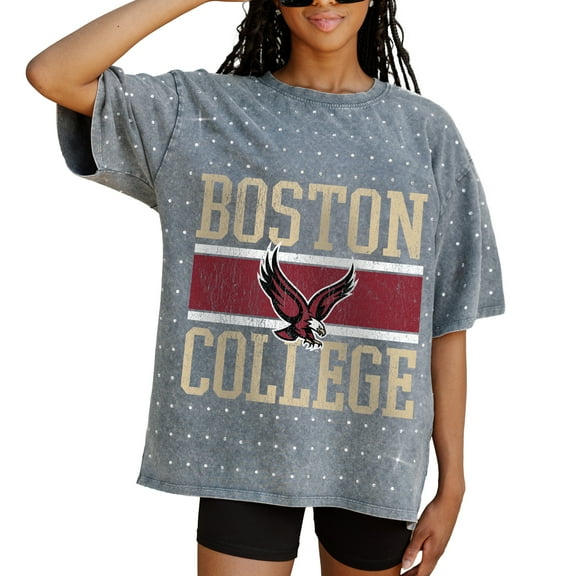 Women's Gameday Couture Gray Boston College Eagles On the Ball Oversized T-Shirt