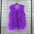 thumbnail image 5 of adviicd Women's Faux Fur Waistcoat,Warm Fluffy Vests Stylish Jackets Coat (Dark Purple, L), 5 of 5