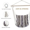 thumbnail image 4 of Outsunny Portable Hanging Woven Hammock Seat Rope Swing Chair Brown, 4 of 10