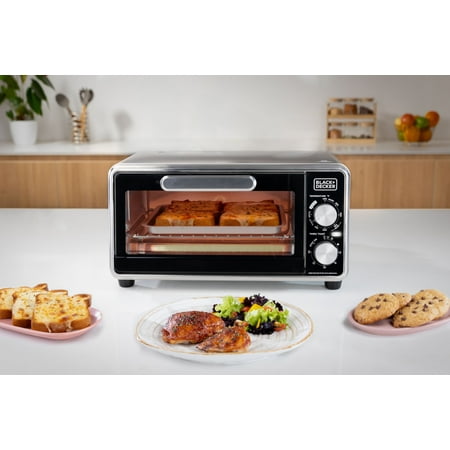 Black Decker Crisp ‘N Bake PRO Stainless Steel 4-Slice Air Fryer Toaster Oven