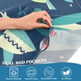 thumbnail image 5 of Yayeee Kitchen Curtains Tier Set of 2 Light Filtering 57"x36" Over Sink Window Panels, Sharks Pattern, 5 of 7