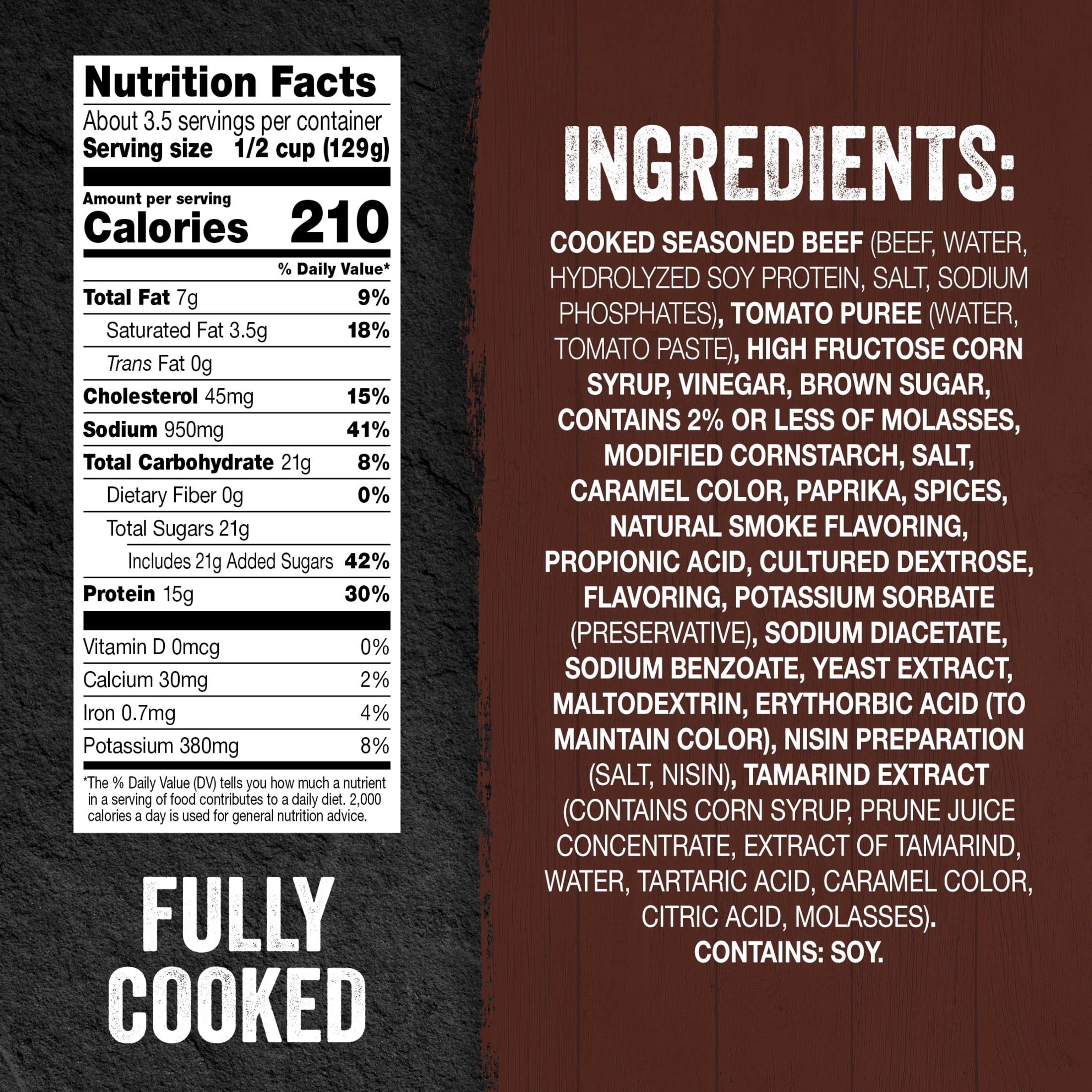 LLOYD'S Seasoned and Shredded Beef in Original BBQ Sauce, 15 grams Protein Per Serving, Refrigerated, 15 oz Plastic Tub