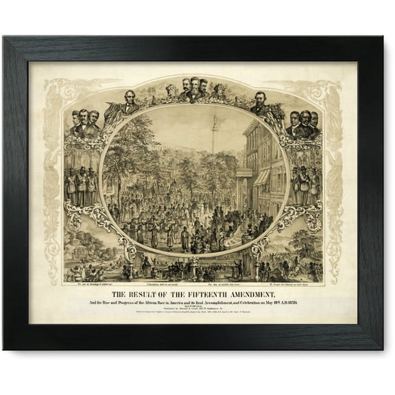 Framed Print: The Result Of The Fifteenth Amendment, And The Rise And Progress Of