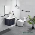 thumbnail image 2 of Beati Faucet Juego de accesorios de baño - Incluye barras para toallas de 12 y 24 pulgadas, soporte para papel higiénico, 3 ganchos, toallero, accesorios de baño modernos de acero inoxidable, negro ma, 2 of 5