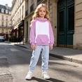 thumbnail image 2 of Tween Girl Clothes 2 Pieces Outfit Set Long Sleeve Hoodie Sweatshirt Pants Two Piece Color Casual Outfit For Toddler Kids Sweatsuits 6-7 Years, 2 of 4