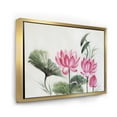 thumbnail image 4 of Ancient Pink Lotuses In The Pond I 40 in x 30 in Framed Painting Canvas Art Print, by Designart, 4 of 5
