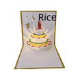 thumbnail image 3 of Tarjeta de felicitación estéreo con forma de pastel de cumpleaños, grabación de luz y música a color, tarjeta de regalo de cumpleaños creativa en 3D, 3 of 5