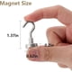 thumbnail image 4 of HARDWARE Ganchos magnéticos resistentes, ganchos magnéticos de neodimio fuertes de 20 libras, gancho magnético, imanes de metal (paquete de 6, plateado), 4 of 5