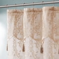 thumbnail image 2 of Cortina de ducha Warm Home Designs con encaje de lino dorado, 180 x 180 cm, 2 of 4