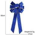 thumbnail image 1 of Christmas Decoration Supplies Flannelette Color Retro Ribbon Bow-knot Pendant, 1 of 9