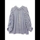 thumbnail image 3 of Blusas de Mujer, Camisas de Larga A Rayas, Blusas Casuales Holgadas con Botones Azul M, 3 of 8