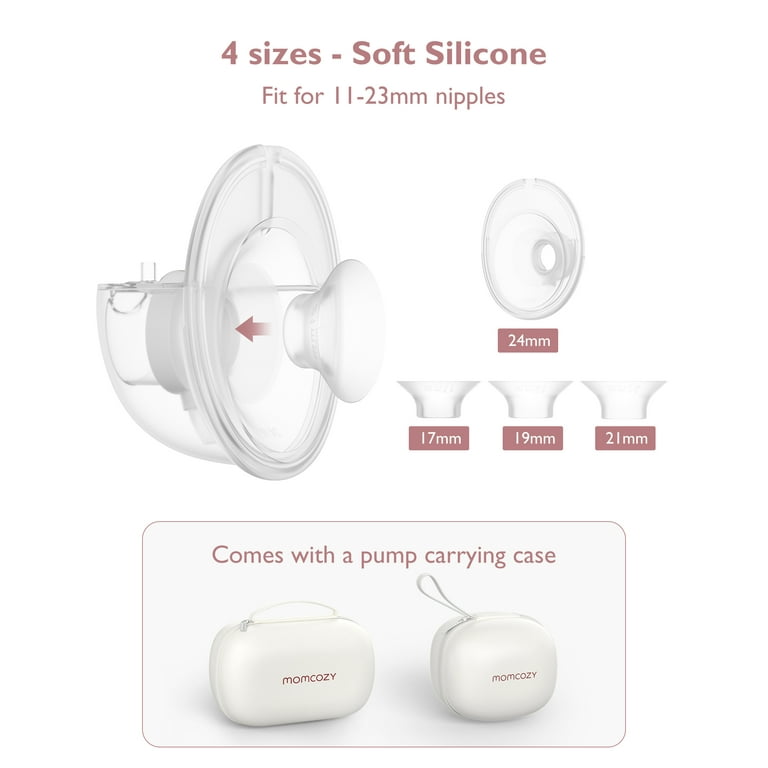  Momcozy Full Set Collector Cup Only Compatible with Momcozy M5  NOT for Others. Original M5 Breast Pump Replacement Accessories (160ml,  with Double-Sealed Flange 24mm) : Baby
