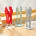 thumbnail image 6 of 2 PCS Kitchen Glove Holder Kitchen Glove Stand Holder Rubber Glover Drying Dryer Rack Reusable Rubber Mitten Clothes Drying Rack for Dish Gloves and Rags,White and Blue, 6 of 9