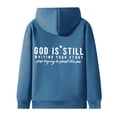 thumbnail image 6 of Yuanlong Womens Hoodies Fleece Lined Zipper "GOD IS STILL WRITING YOUR STORY" Print Long Sleeve Hoodie Winter Thermal Tops, 6 of 7