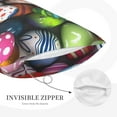thumbnail image 3 of Rateoe Easter Egg Pattern Pillow Covers with Invisible Zipper(Pillows are not Included) Standard Pillowcases-16"x24", 3 of 6